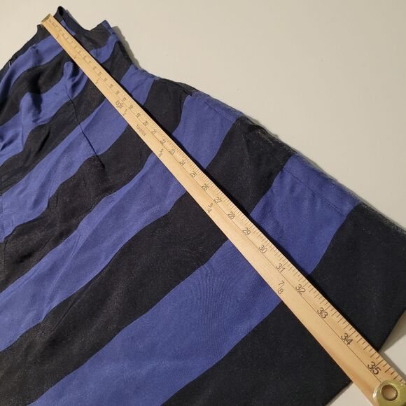 POCKETS SHIMMER BANANA REPUBLIC BLUE BLACK STRIPES CAREER SHEATH DRESS 2 SMALL - Picture 2 of 10